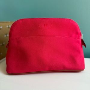 NEW Hermes canvas comestic case small